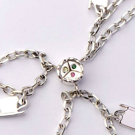 Three necklaces that tell a story of two sisters and their mum