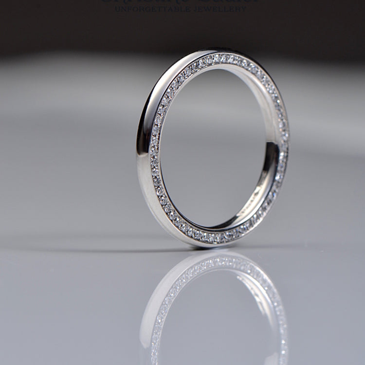 narrow modern designer wedding rings for women that are different, special and made in the UK