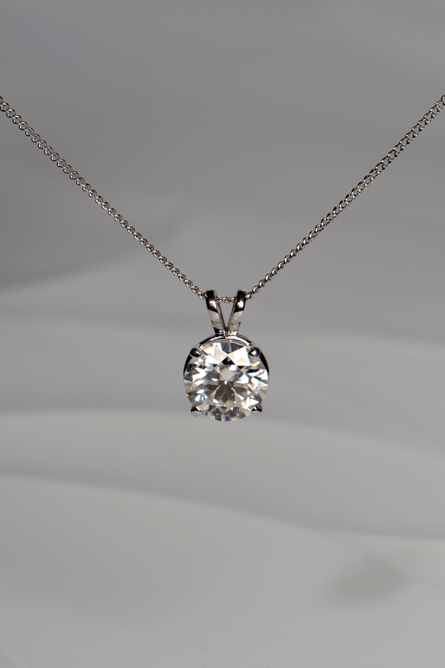 Lab Grown Solitaire Necklace