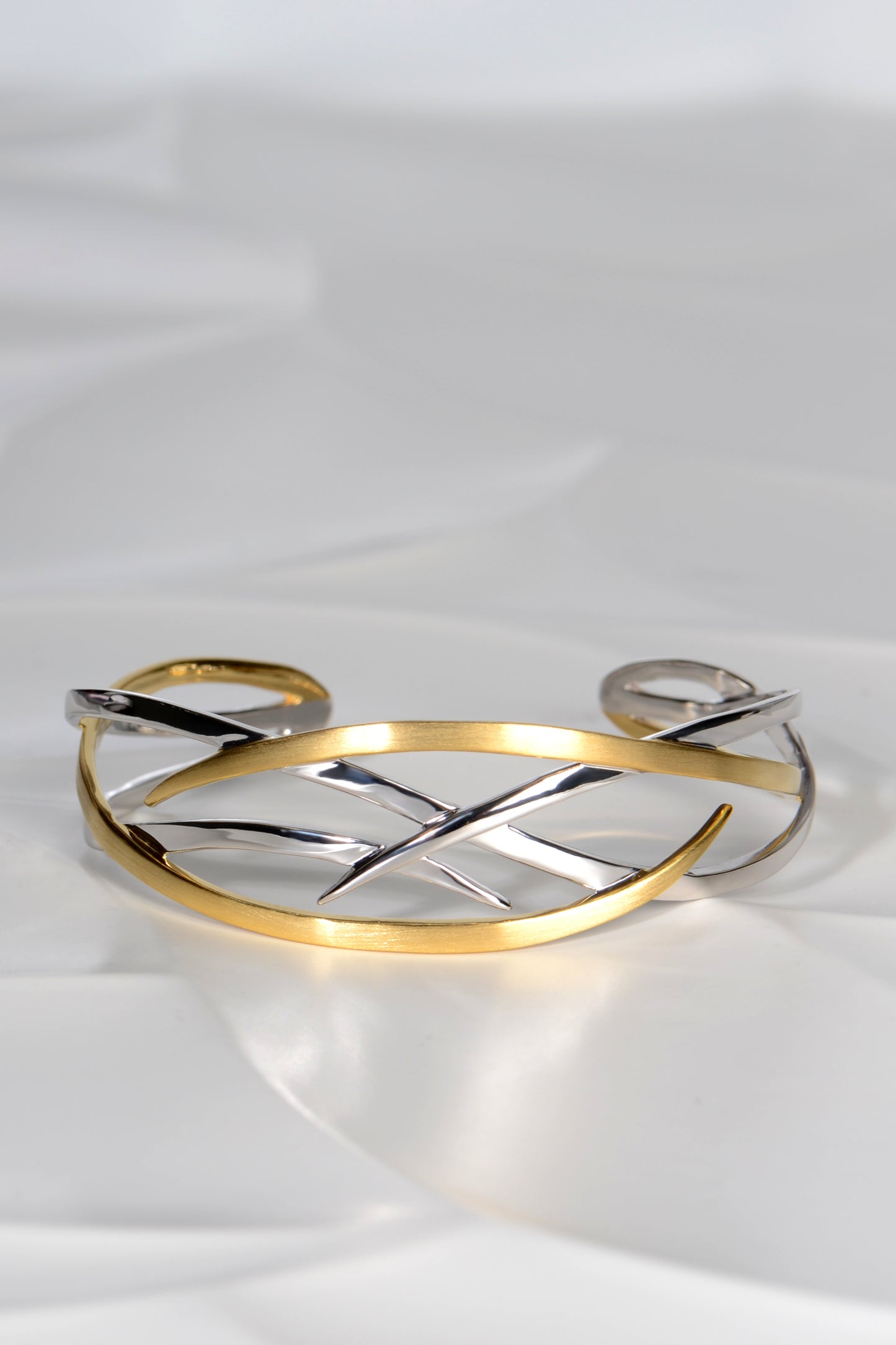 Silver Roots Cuff Bangle