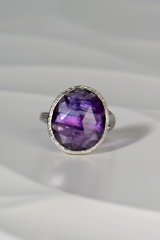 Designer Amethyst Silver Ring - Gemstone rings The Best Of Vicenzaoro