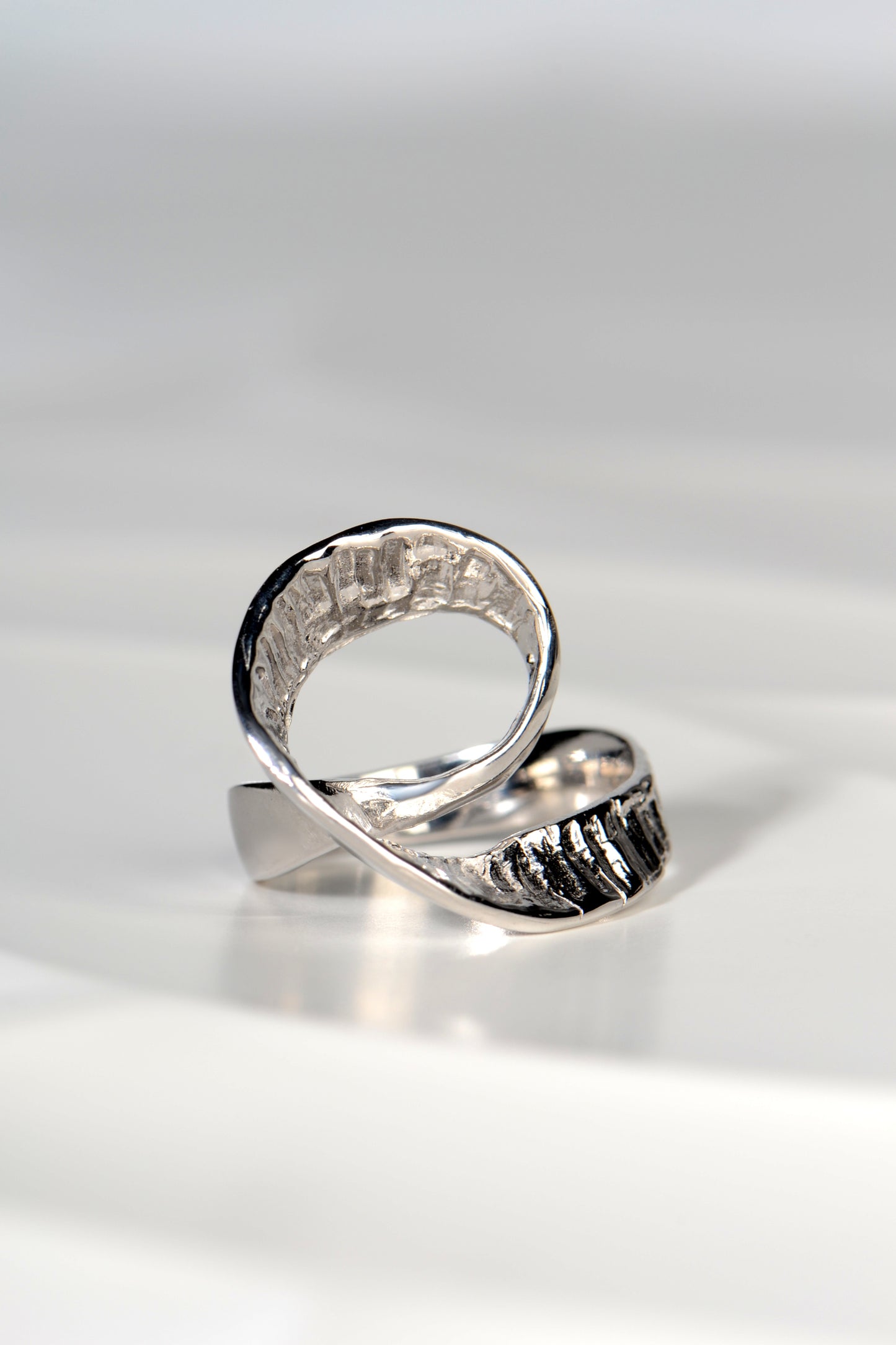 Sterling Silver Seaweed Statement Ring