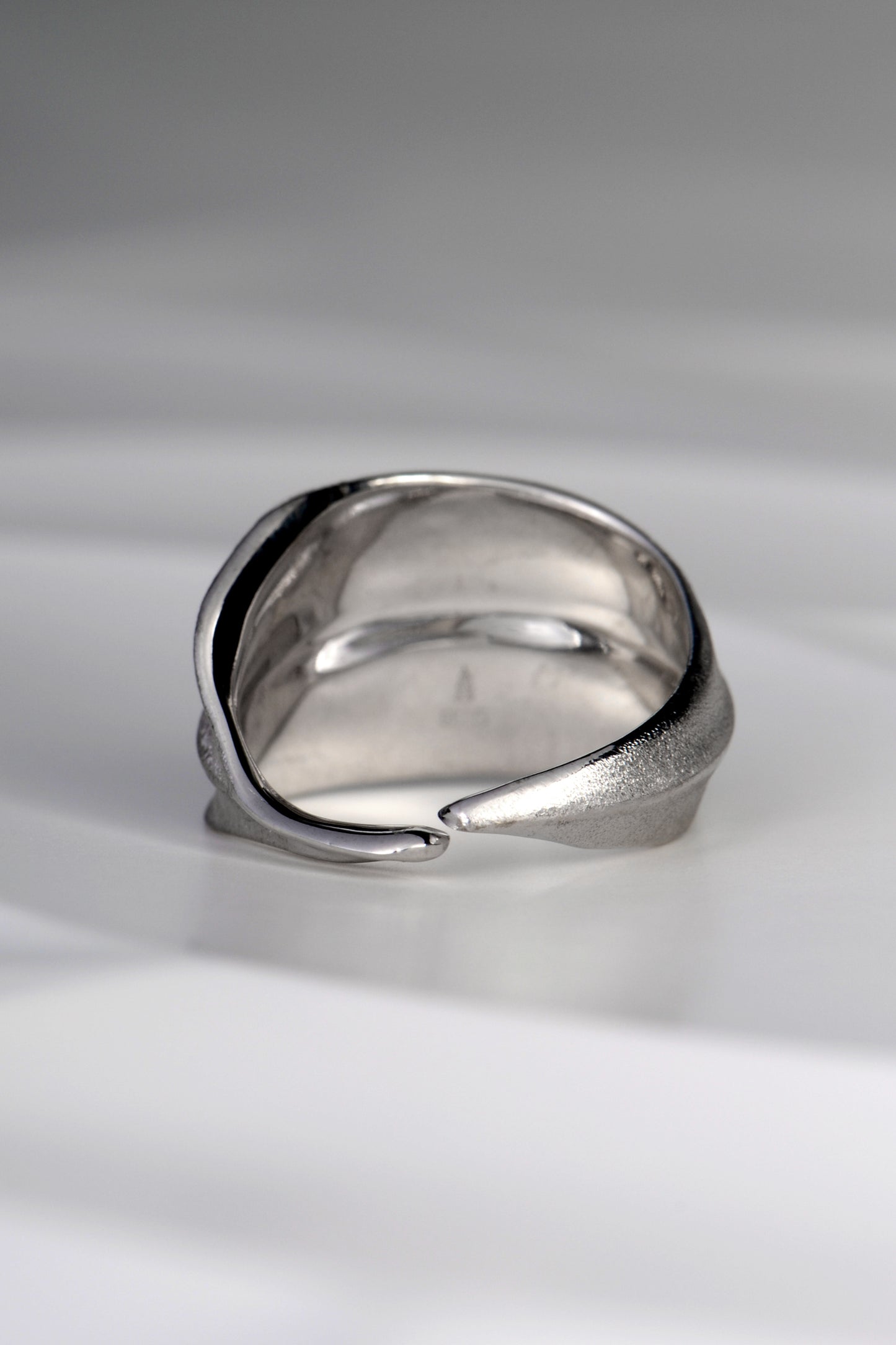 Silver Leaf Statement Ring