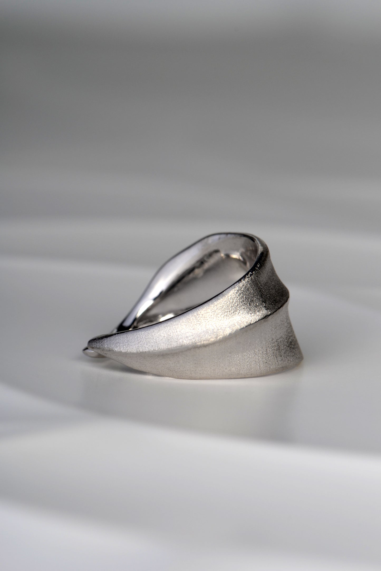 Silver Leaf Statement Ring