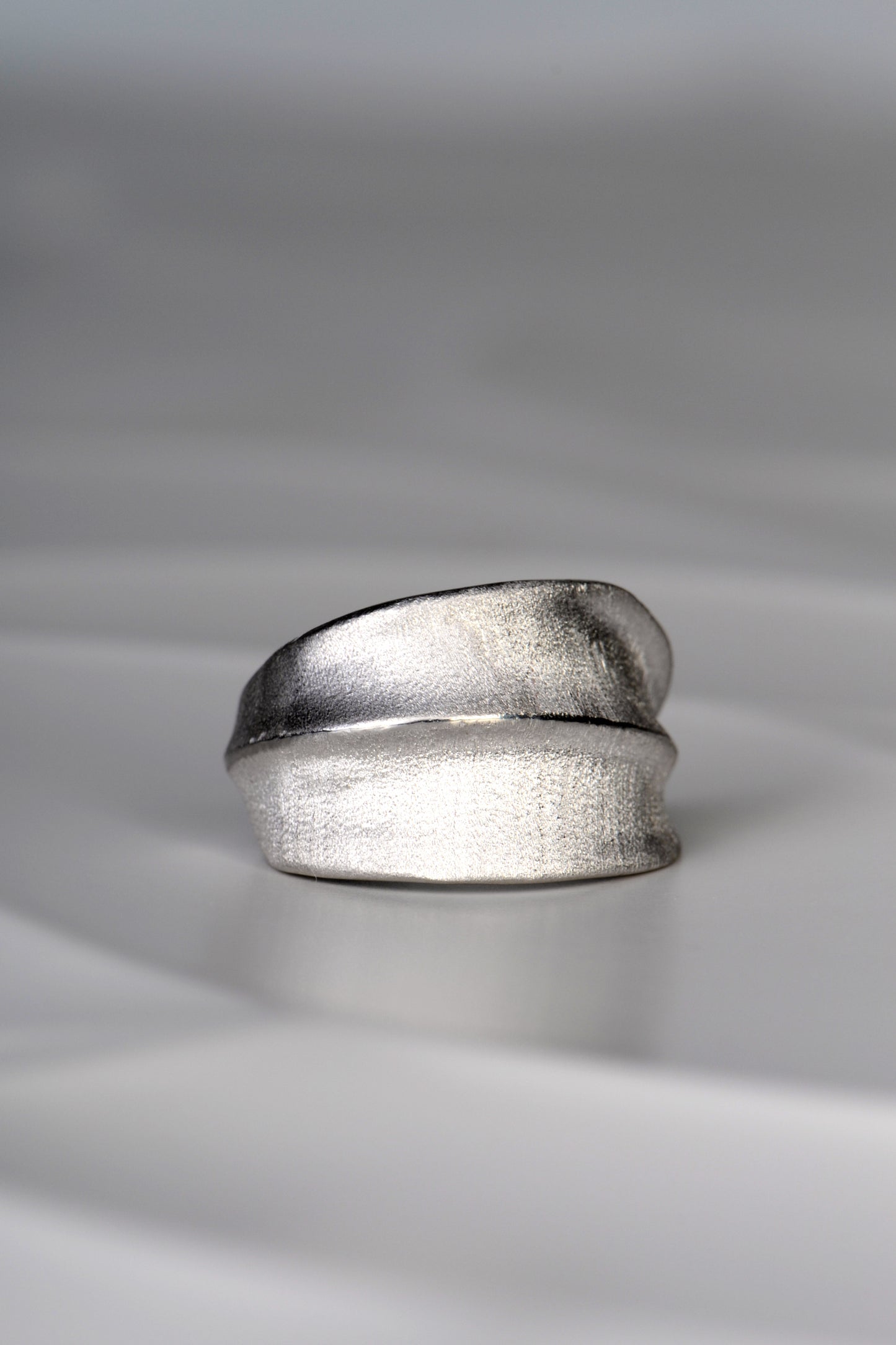 Silver Leaf Statement Ring