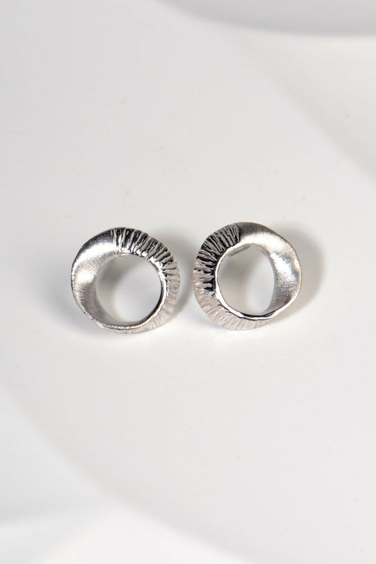 Sterling Silver Seaweed Stud Earrings - Earrings The Best Of Vicenzaoro