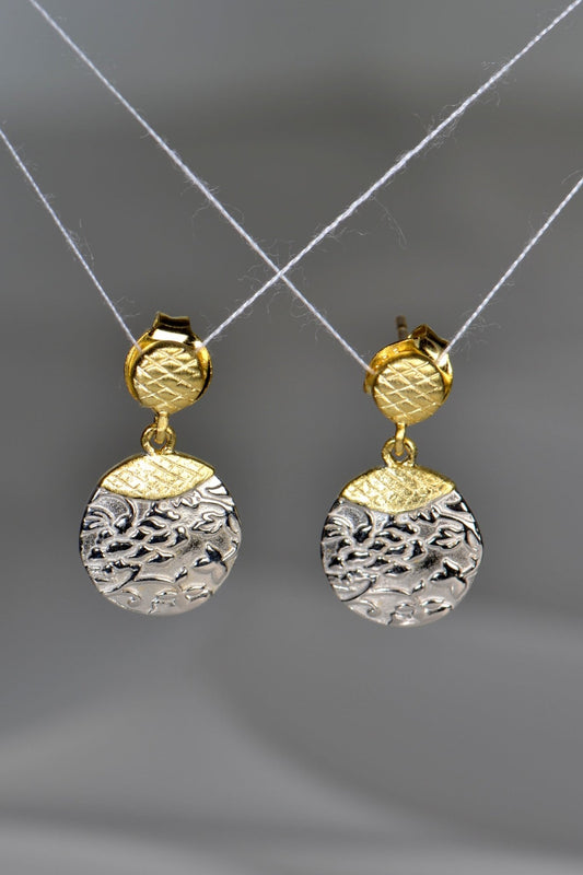 Tokyo Two Tone Designer Drop Earrings - Earrings The Best Of Vicenzaoro