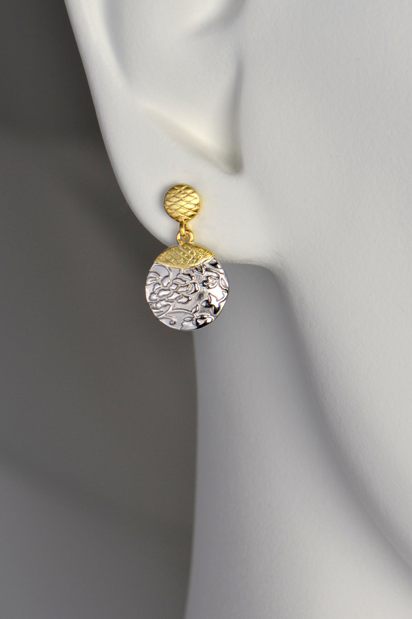 Tokyo Two Tone Designer Drop Earrings - Earrings The Best Of Vicenzaoro