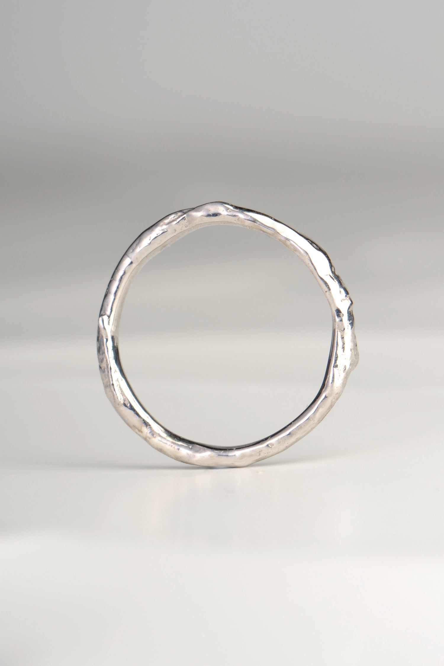 a real silver designer ring that looks like it is made from a branch or twig by jewellery designer Jorge Revilla