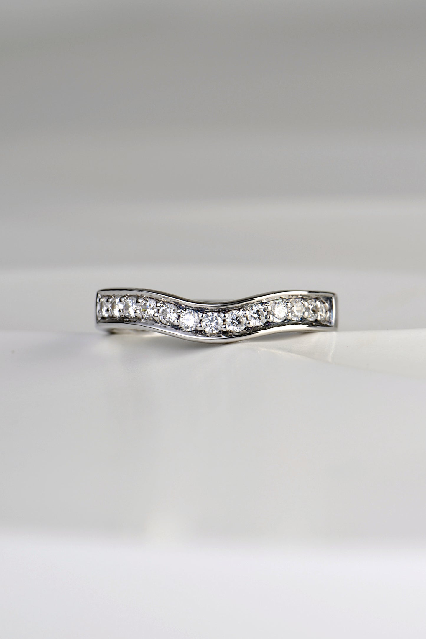 Diamond Set Shaped Wedding Ring In Platinum - Wedding Ring The Best of British