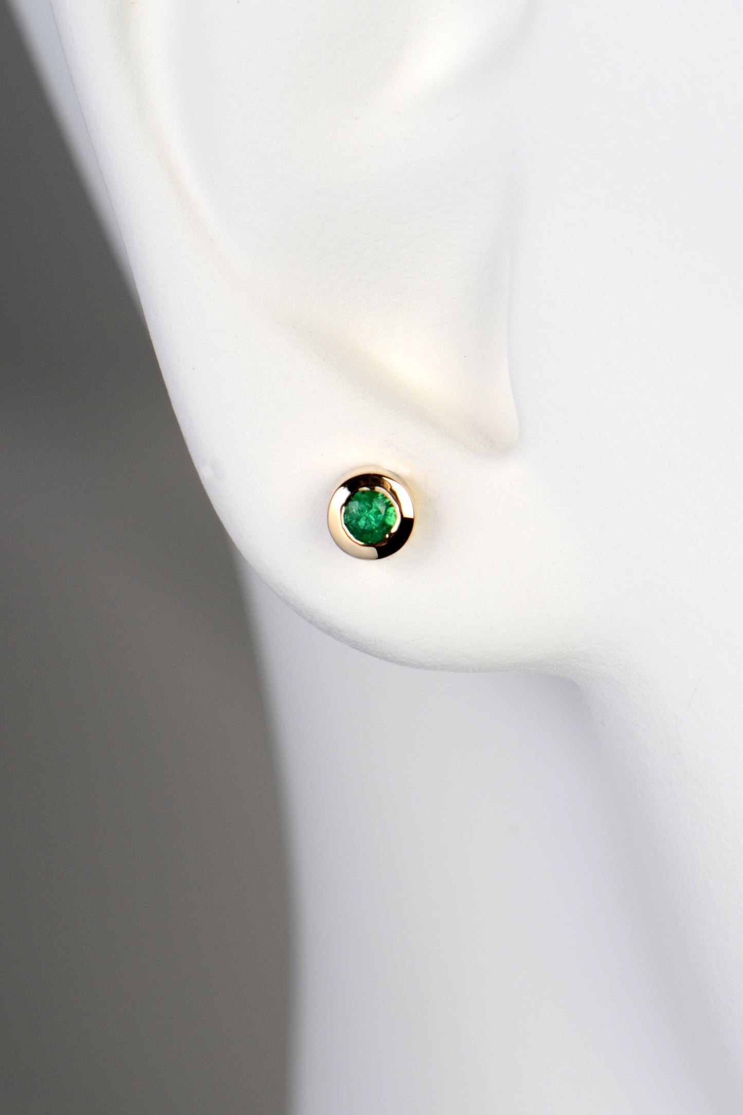 Emerald gold earrings - Earrings Christine Sadler