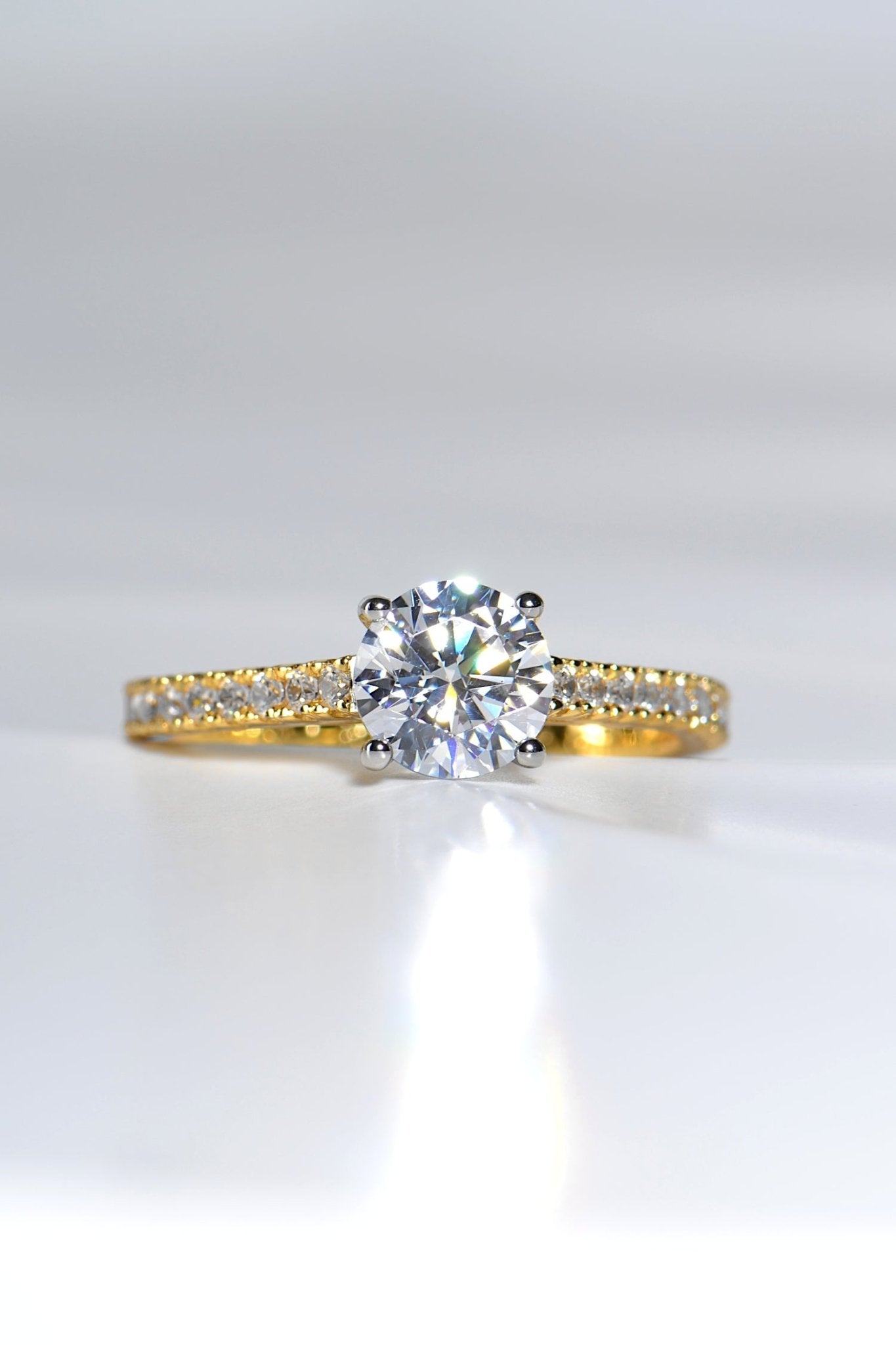 Gold And Platinum Diamond Engagement Ring - Rings Best Of British