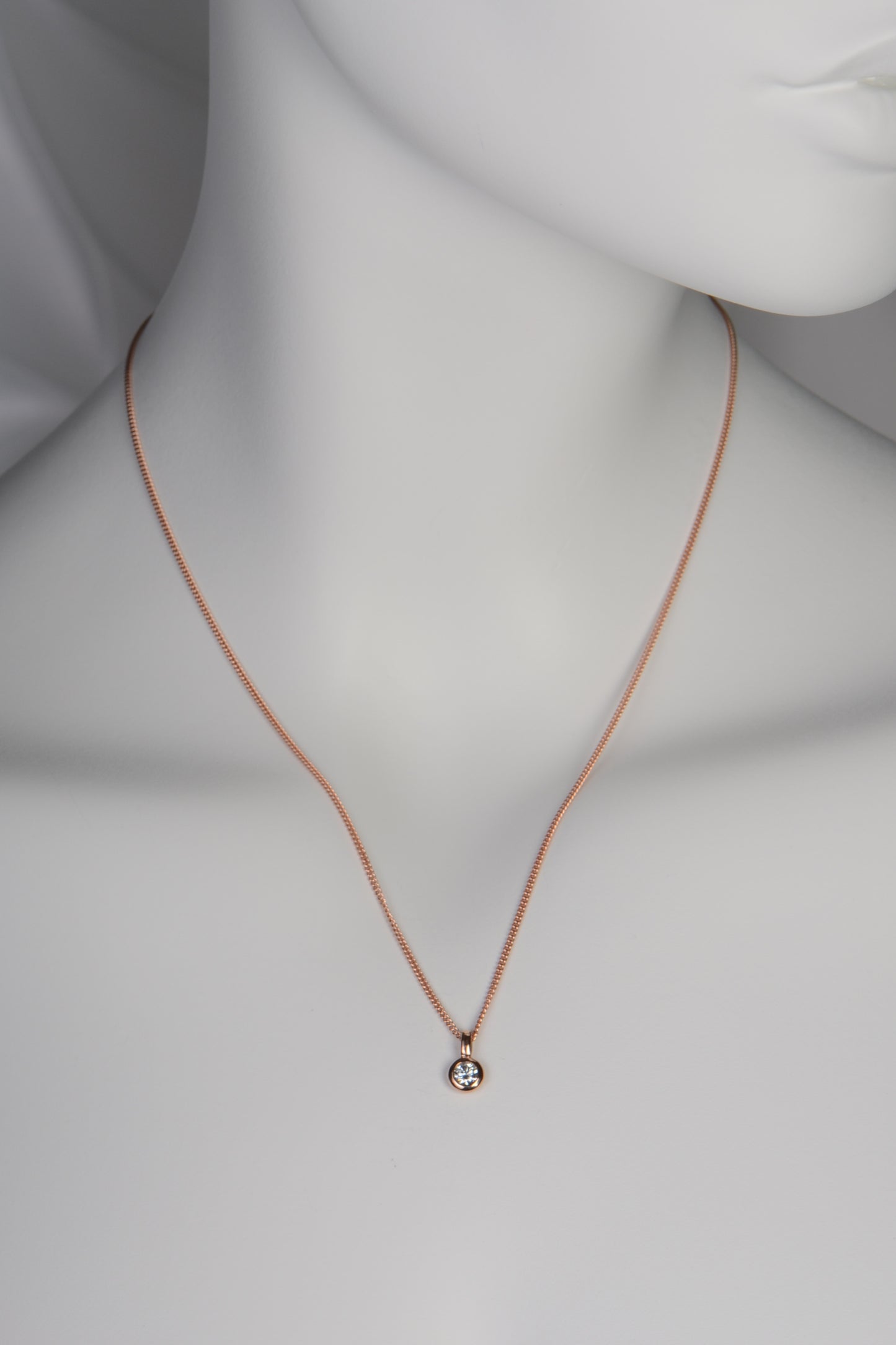 Rose Gold Lab Diamond Cairn Necklace