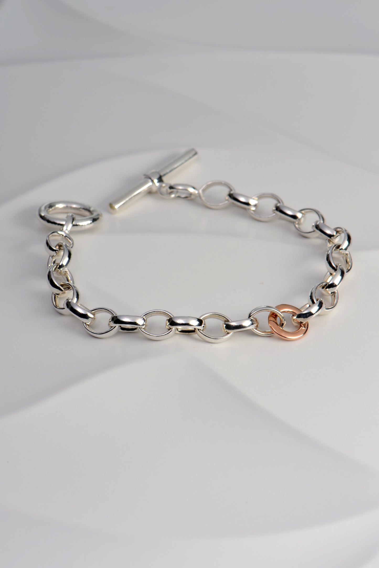 Affinity Silver & Rose Gold Bracelet - Bracelets Christine Sadler