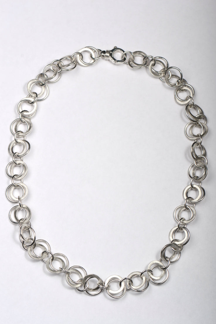 handmade silver circles chain - Unforgettable Jewellery