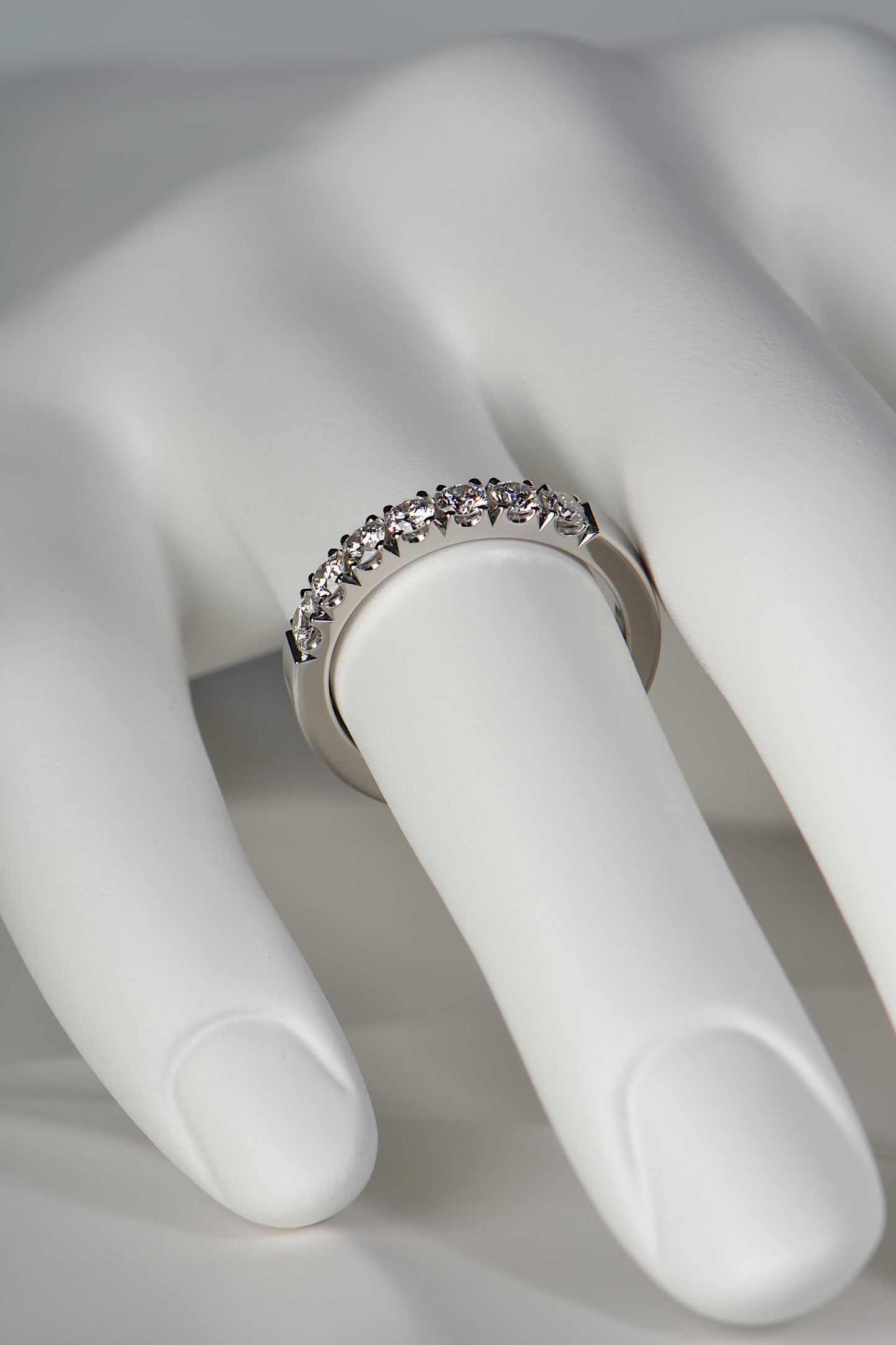 Diamond and platinum eternity ring