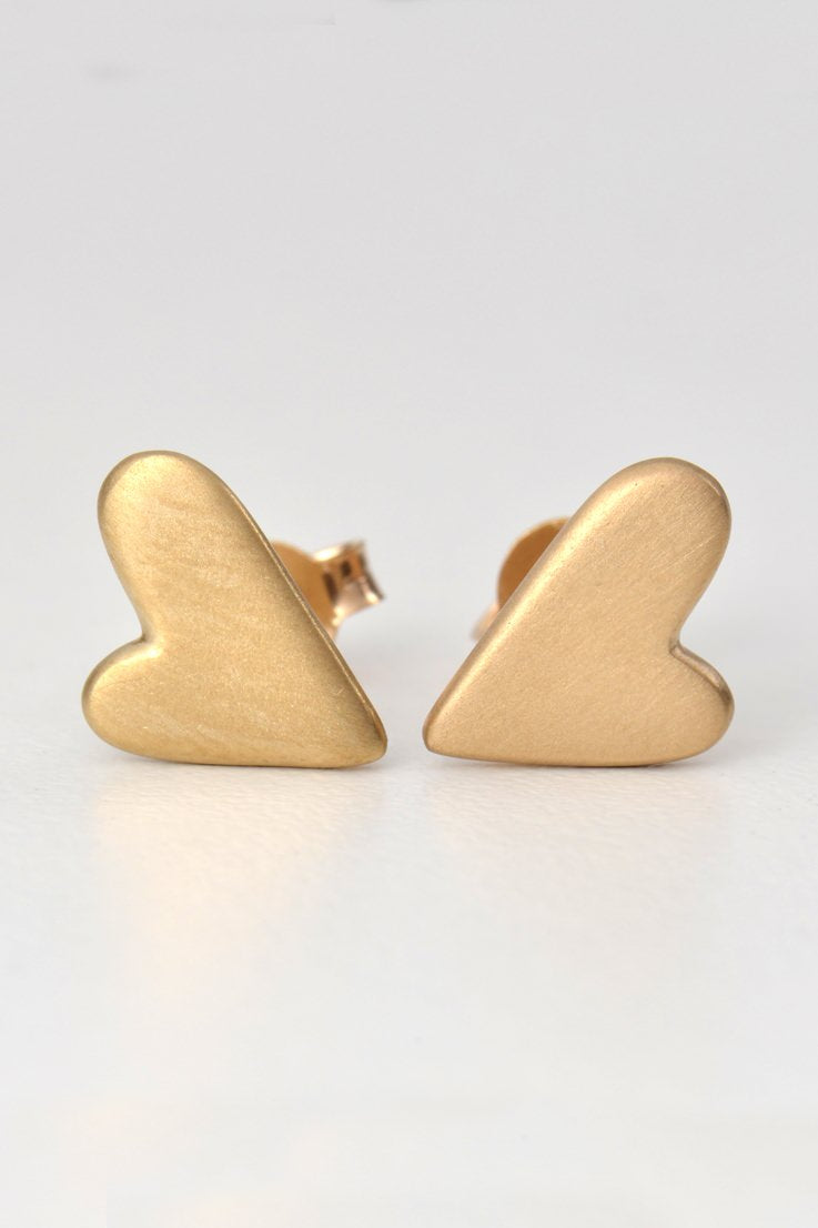 From the heart earrings gold large - Unforgettable Jewellery