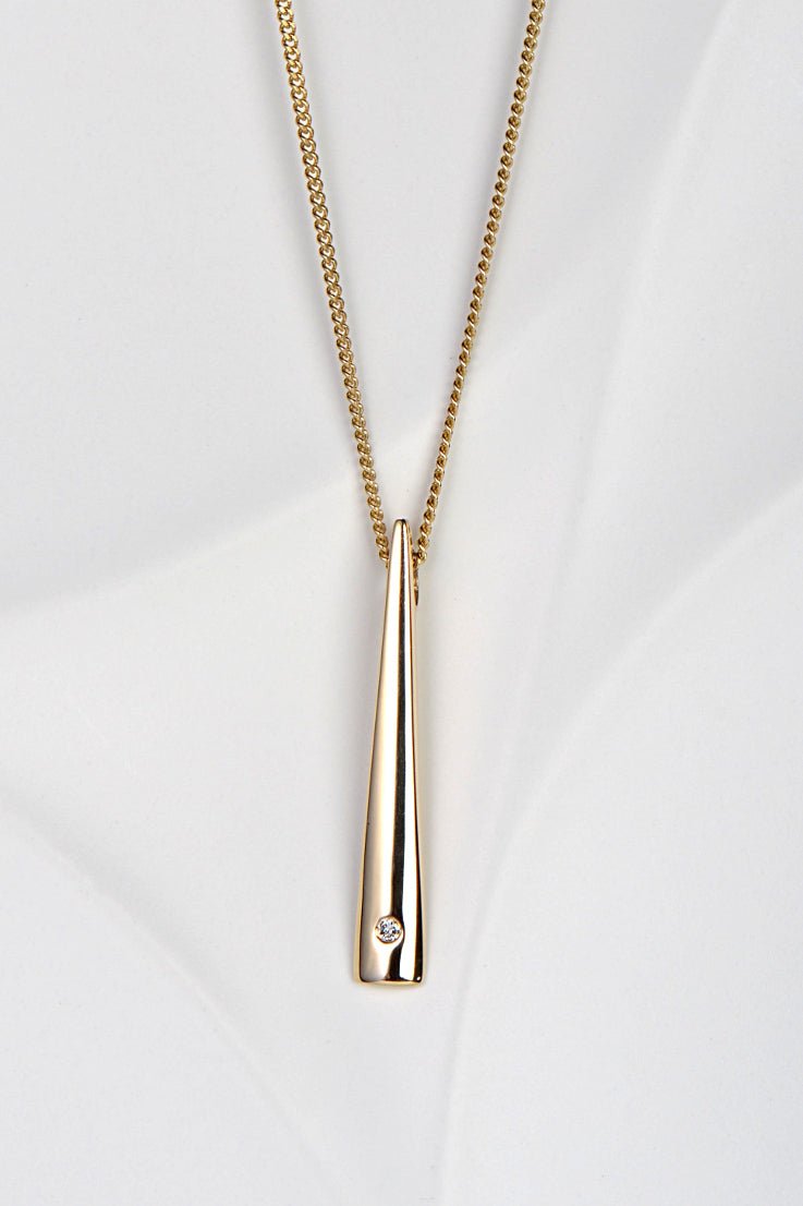 Cairn 9ct yellow gold diamond pendant - Necklaces Christine Sadler