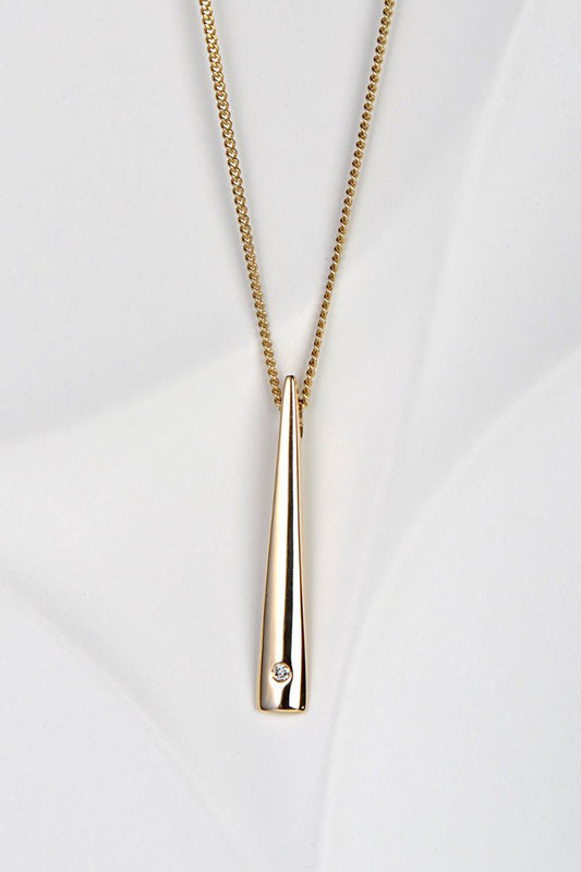 Cairn 9ct yellow gold diamond pendant - Necklaces Christine Sadler