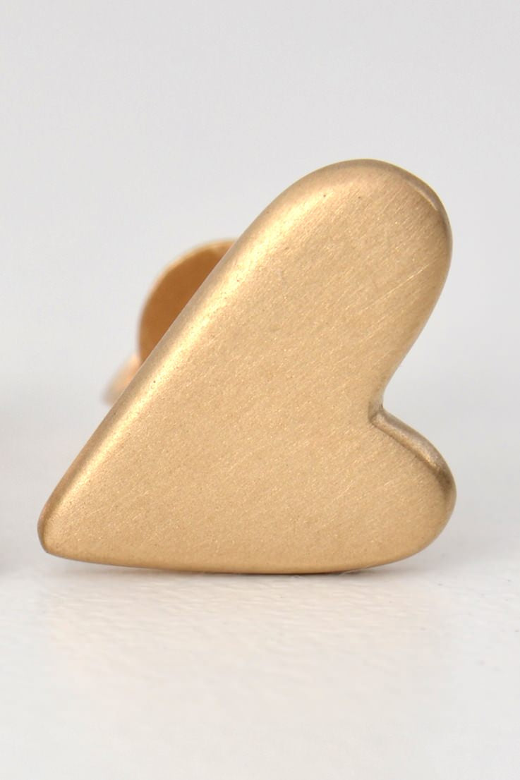 From the heart earrings gold large - Unforgettable Jewellery