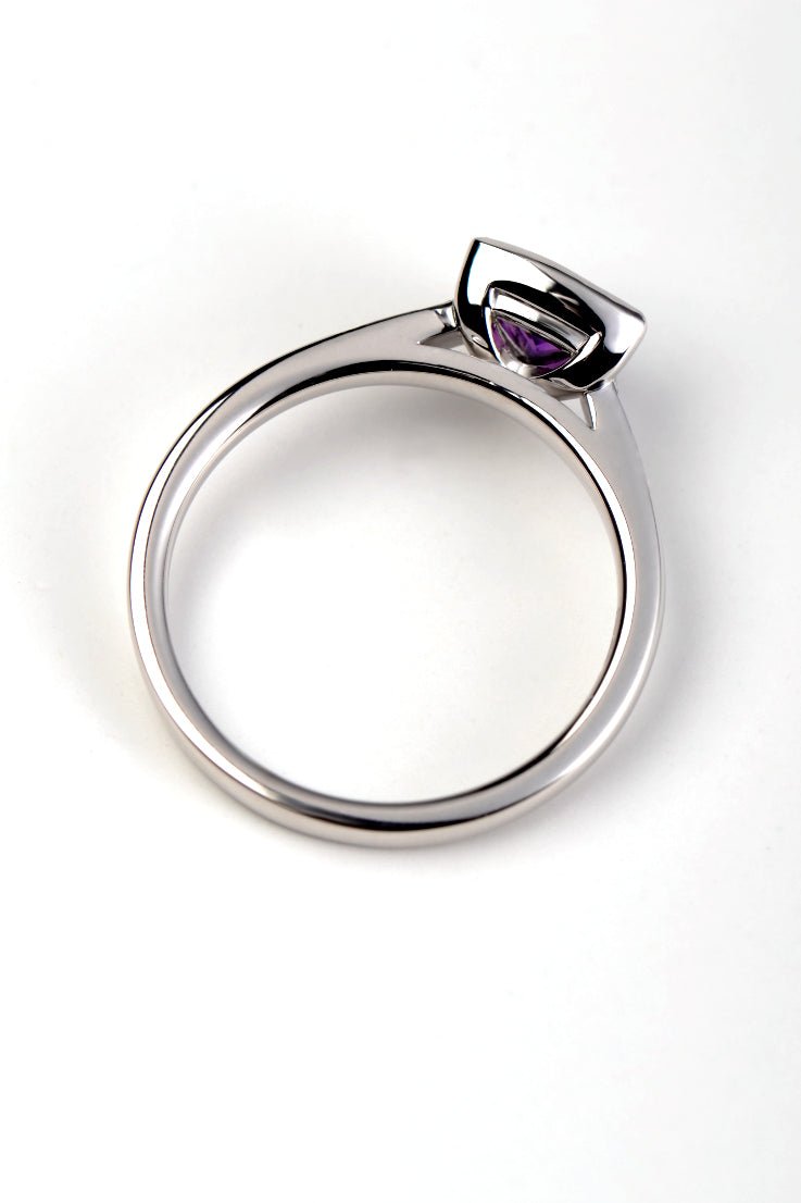 Sailing Stones modern amethyst and diamond ring - amethyst jewellery Christine Sadler