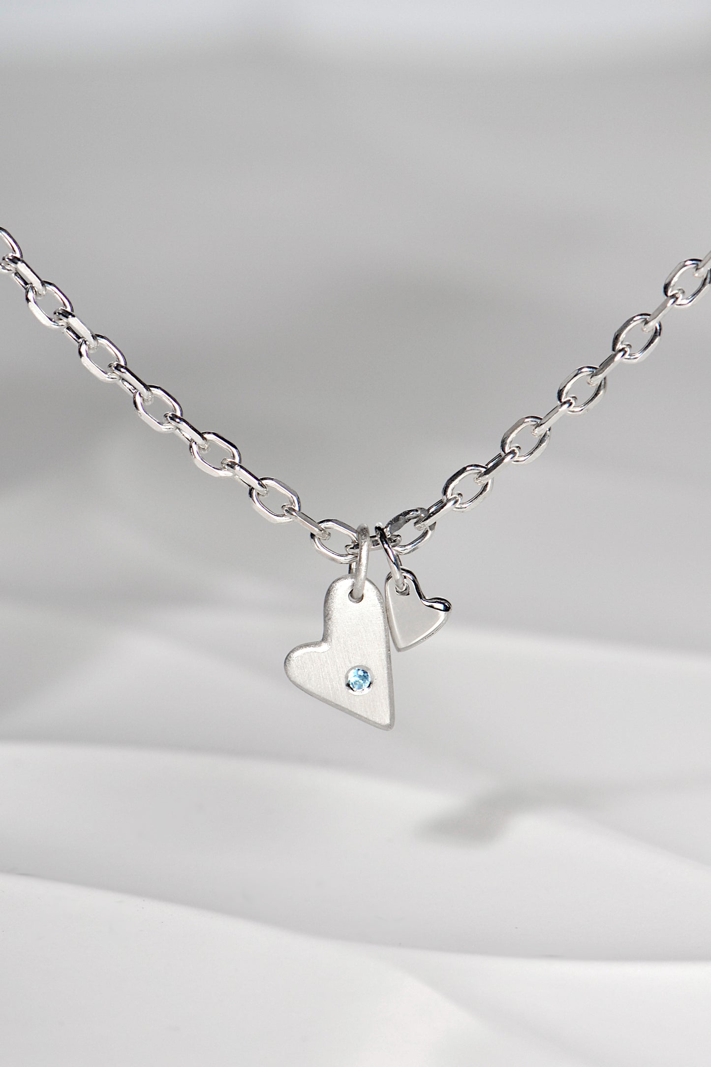 From the Heart aquamarine necklace