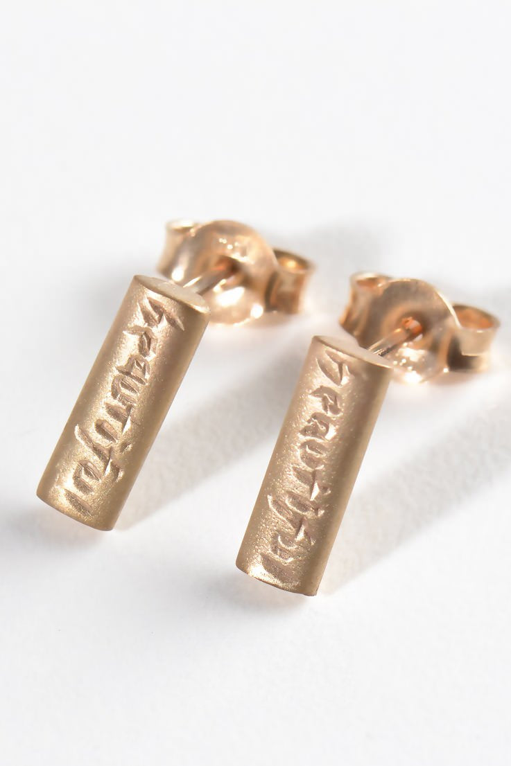 Beautiful Gold Bar Earrings - Unforgettable Jewellery