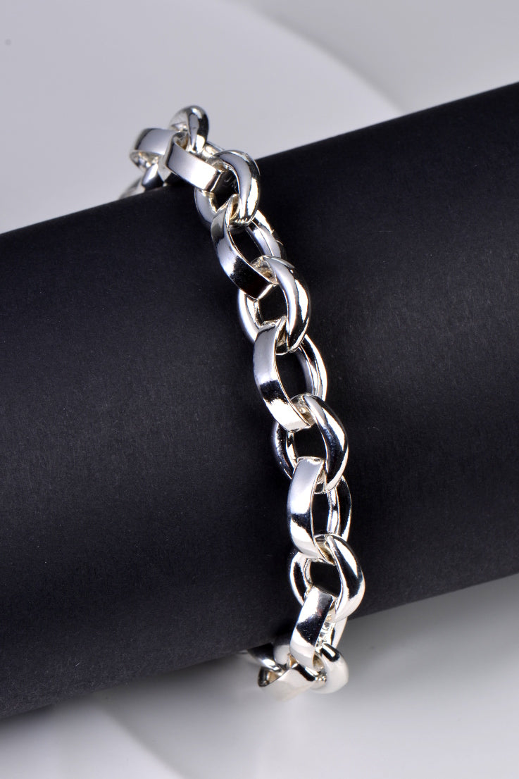 Chunky silver bracelet