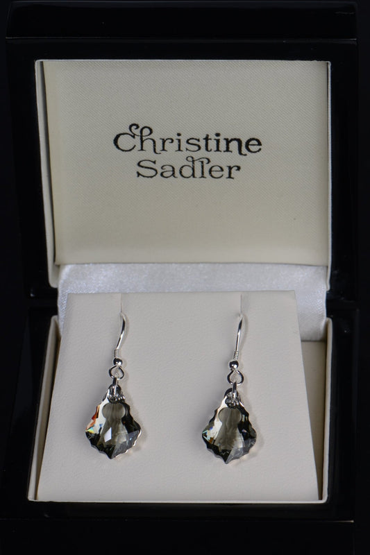Watch Me black earrings - drop earrings Christine Sadler Unforgettable Jewellery