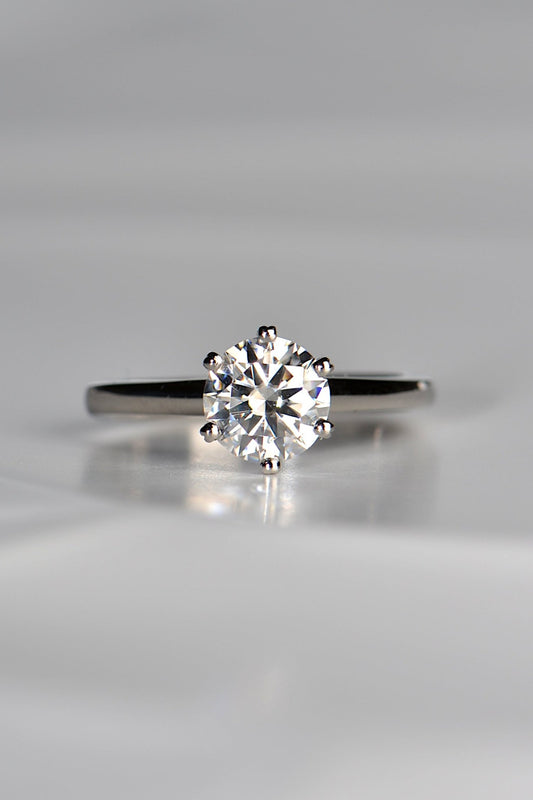 One carat brilliant cut solitaire engagement ring - Engagement Ring Christine Sadler