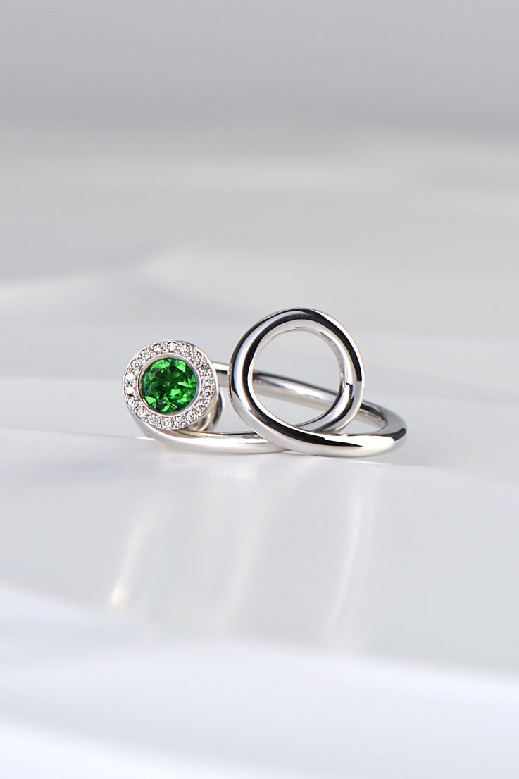 The Ultimate Cocktail ring - Mojito Green Garnet - Ring Christine Sadler