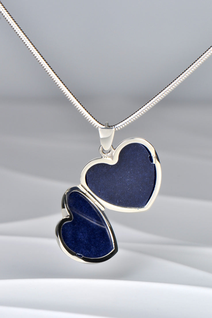 Heart shaped silver locket