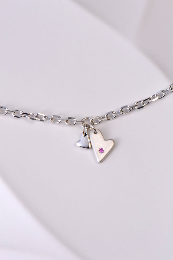 From The Heart Pink Sapphire Bracelet