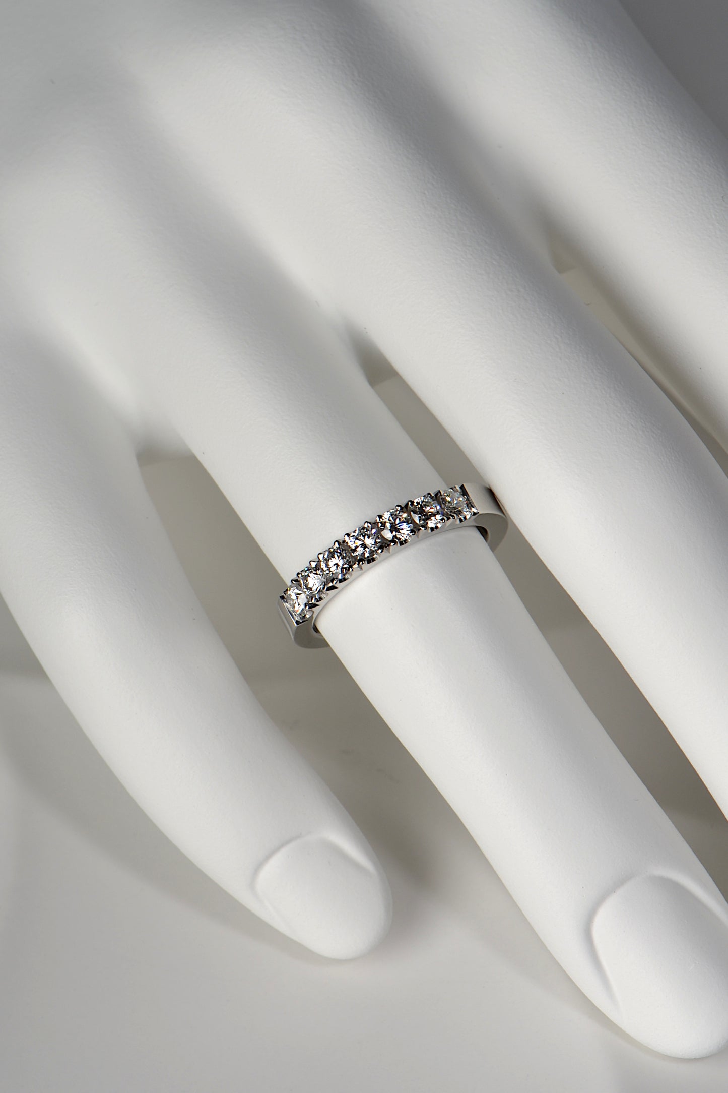 Diamond and platinum eternity ring