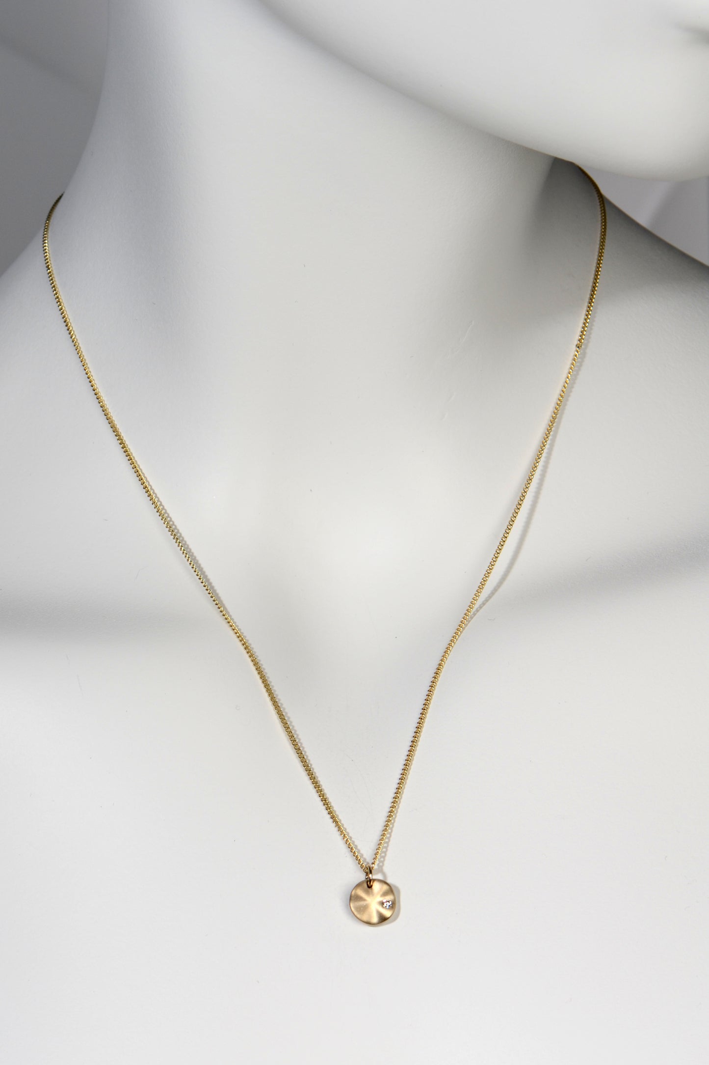 Ripple petite gold diamond necklace