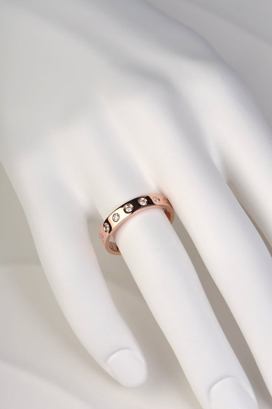 elegant rose gold and diamond contemporary wedding ring