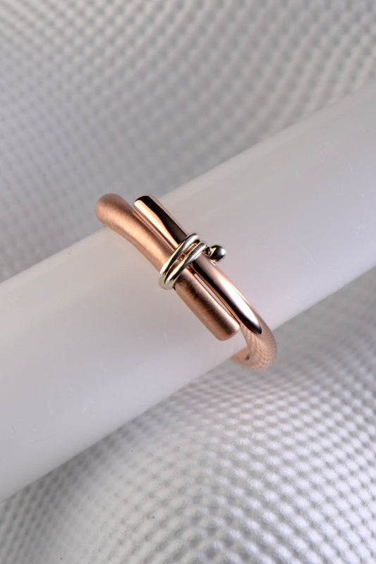 Stay Together 9ct rose and white gold ring - Ring Christine Sadler
