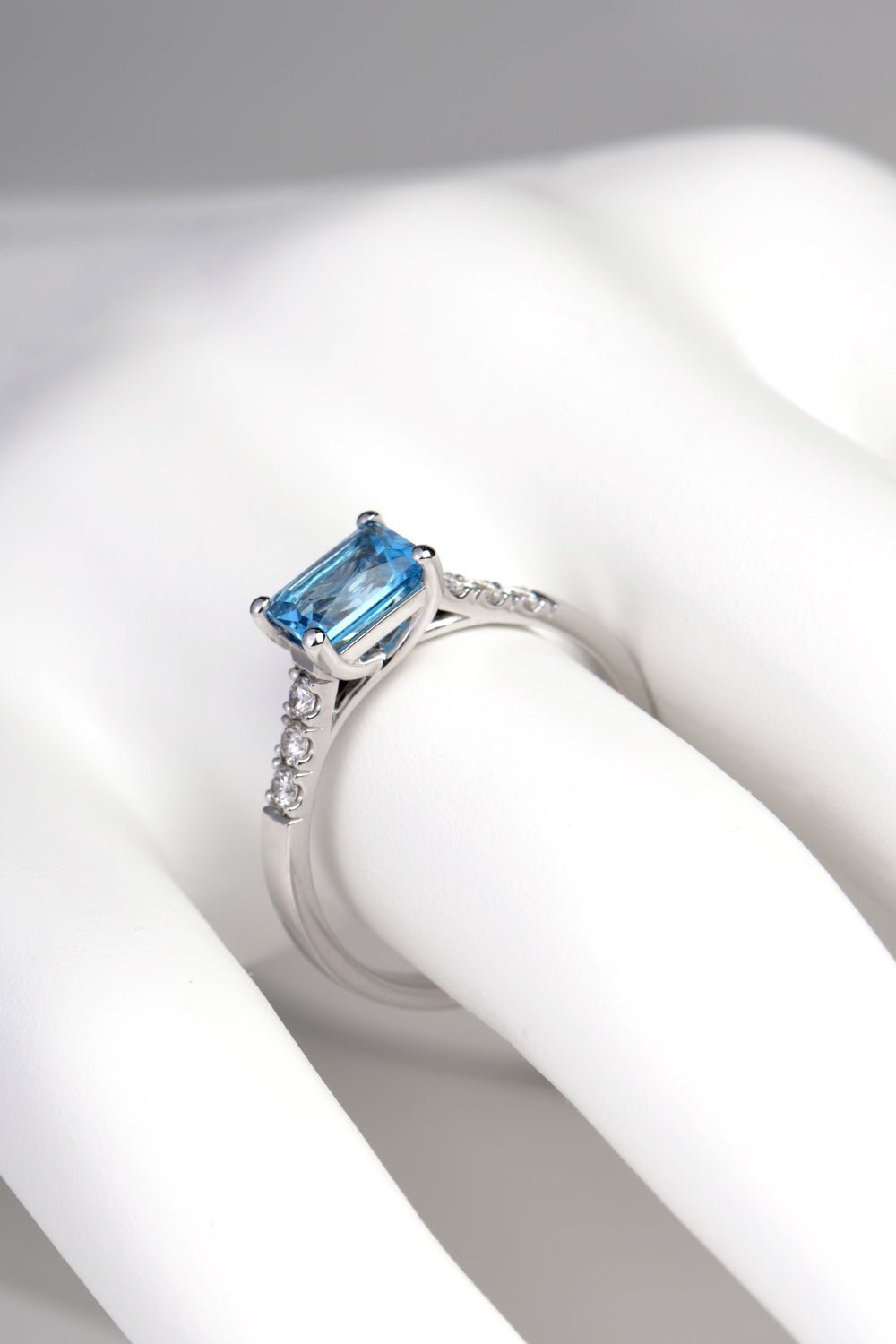 Swiss blue topaz and diamond ring - Christine Sadler