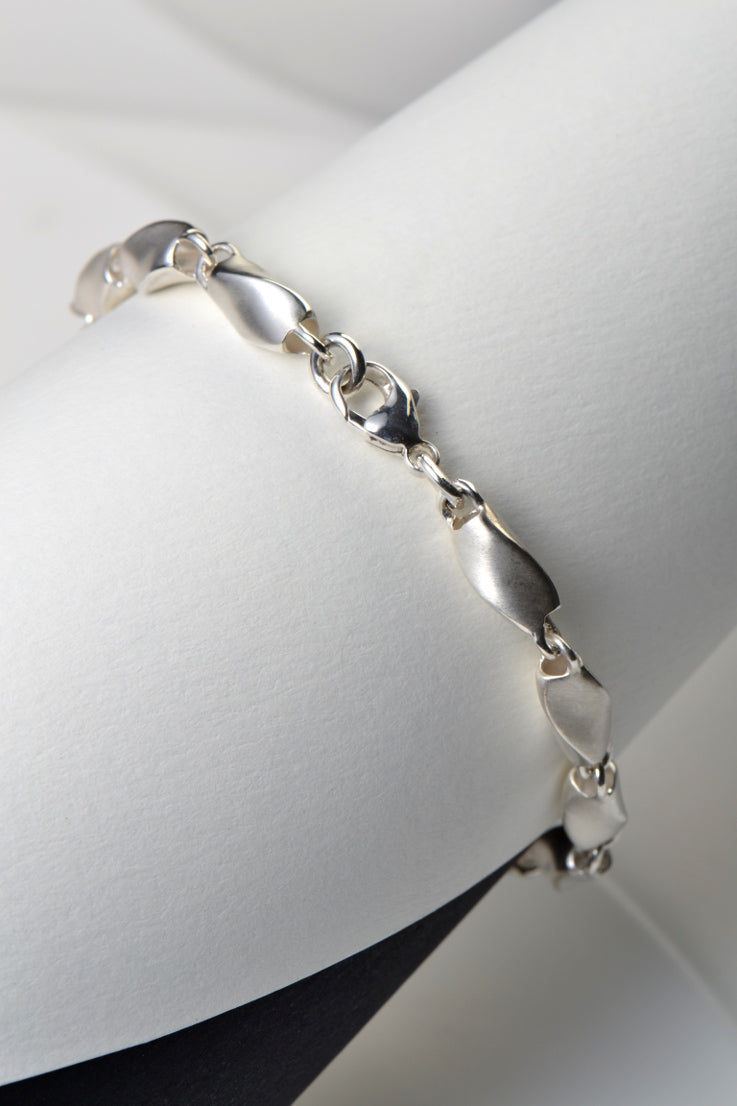 Handmade silver twist bracelet