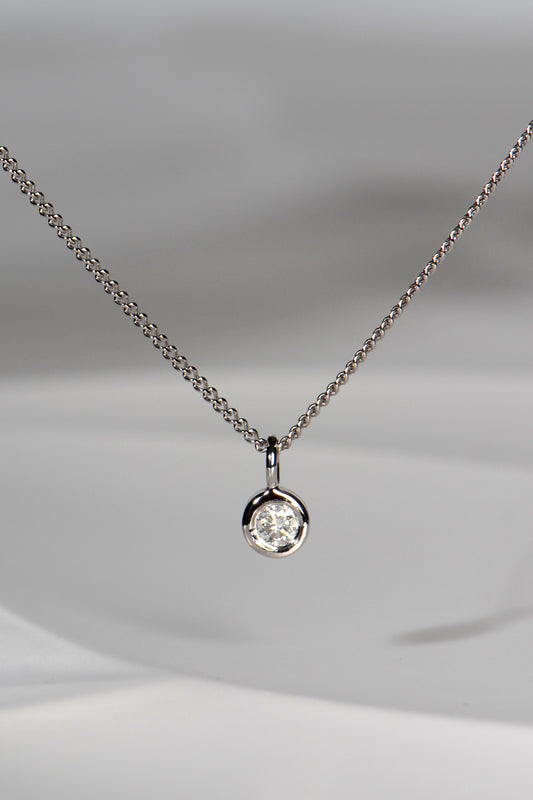 Cairn white gold and diamond pendant