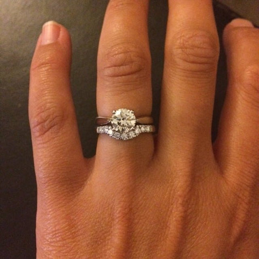 A shaped wedding ring to fit an engagement ring - Christine Sadler Unforgettable Jewellery