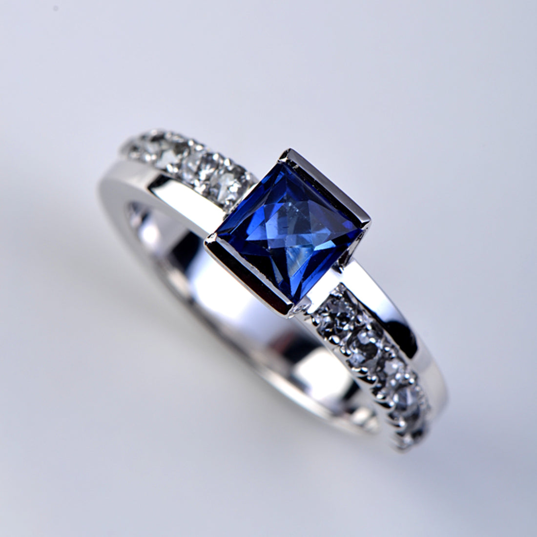 Sapphire ring remodelled into a contemporary design