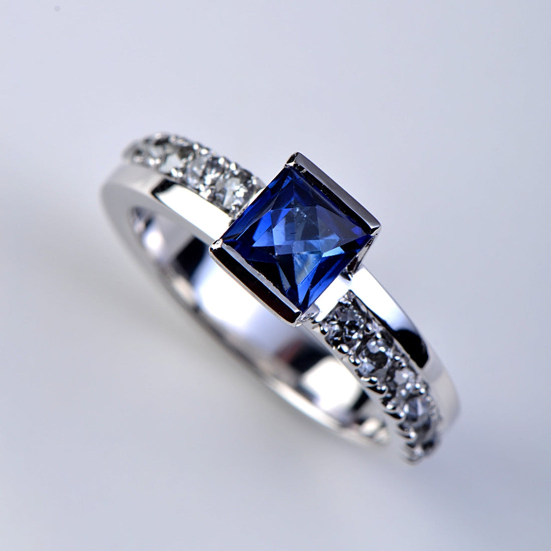 Sapphire ring remodelled into a contemporary design - Christine Sadler Unforgettable Jewellery
