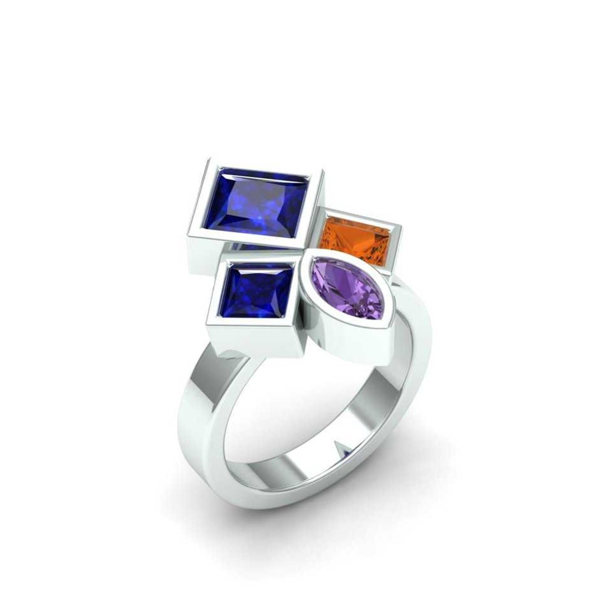 A ring designed to fit the customer's gemstones - Christine Sadler Unforgettable Jewellery