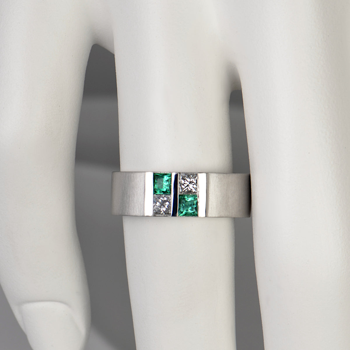 A Platinum Emerald & Diamond Ring Commission - Christine Sadler Unforgettable Jewellery