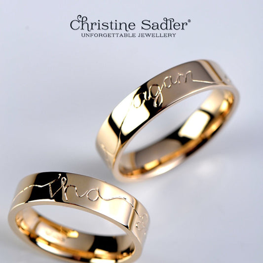 Choosing your own engraving can make a wedding ring really special - Christine Sadler Unforgettable Jewellery