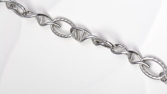 modern jewellery gift for family member in the shape of the DNA double helix