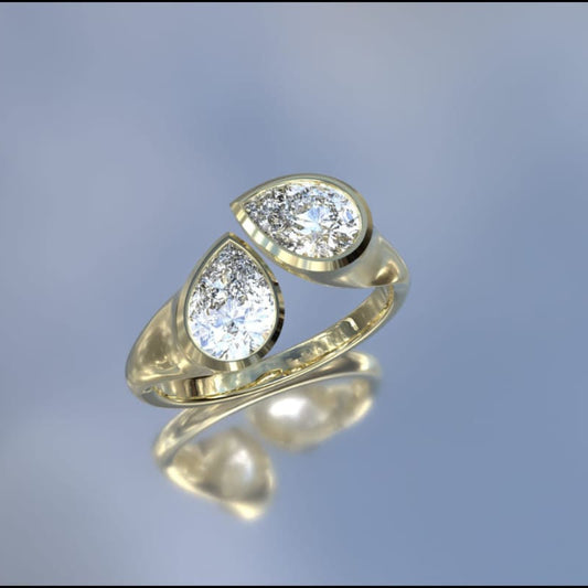 Sketch of bespoke diamond ring commission