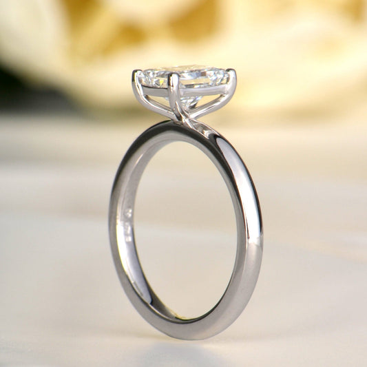 A platinum and diamond solitaire ring that was remodelled to make it stronger - Christine Sadler