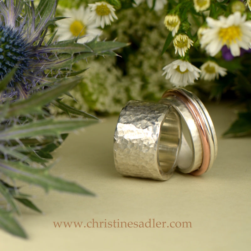 Silver wedding rings that are really special.